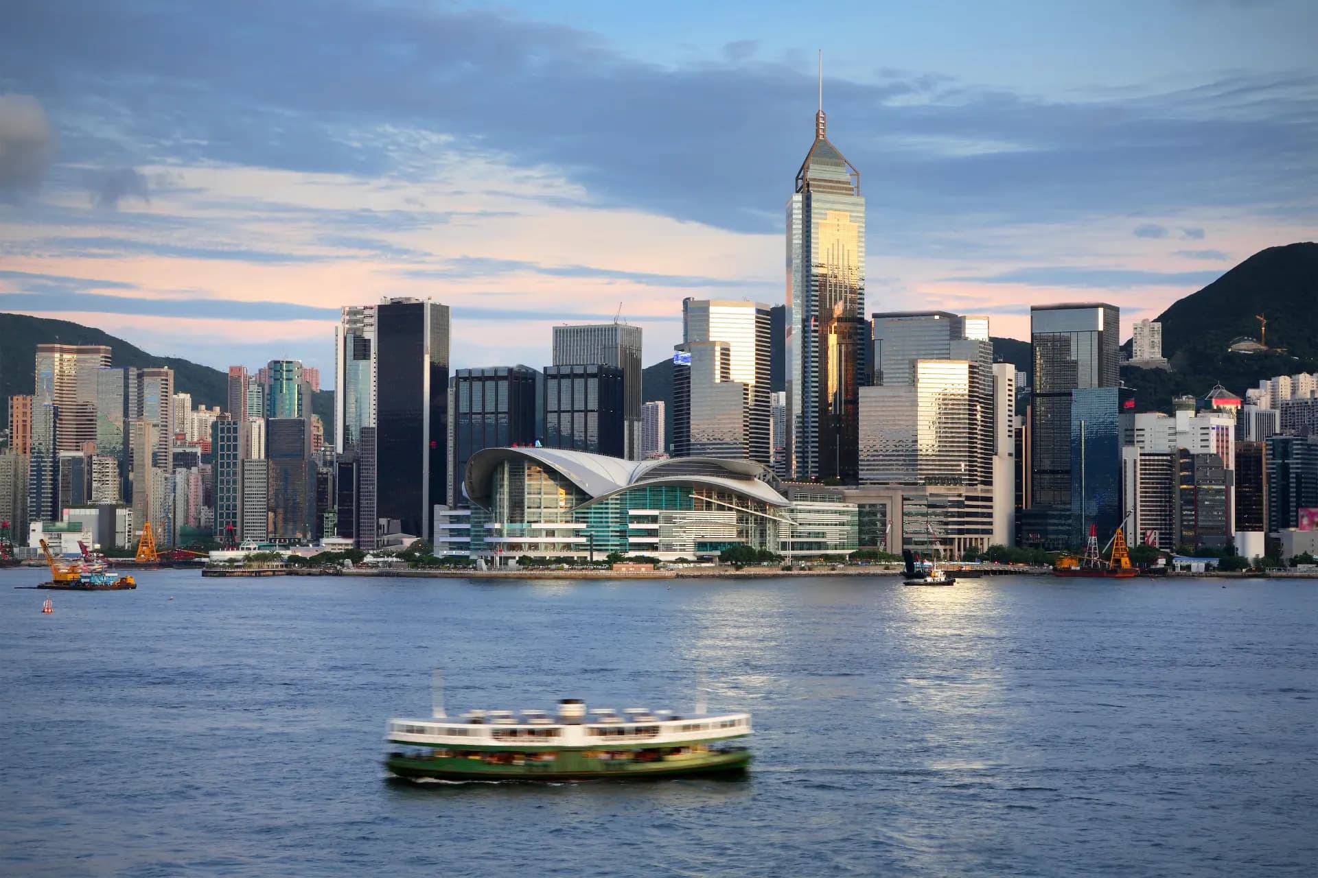 Ships in Hong Kong harbour