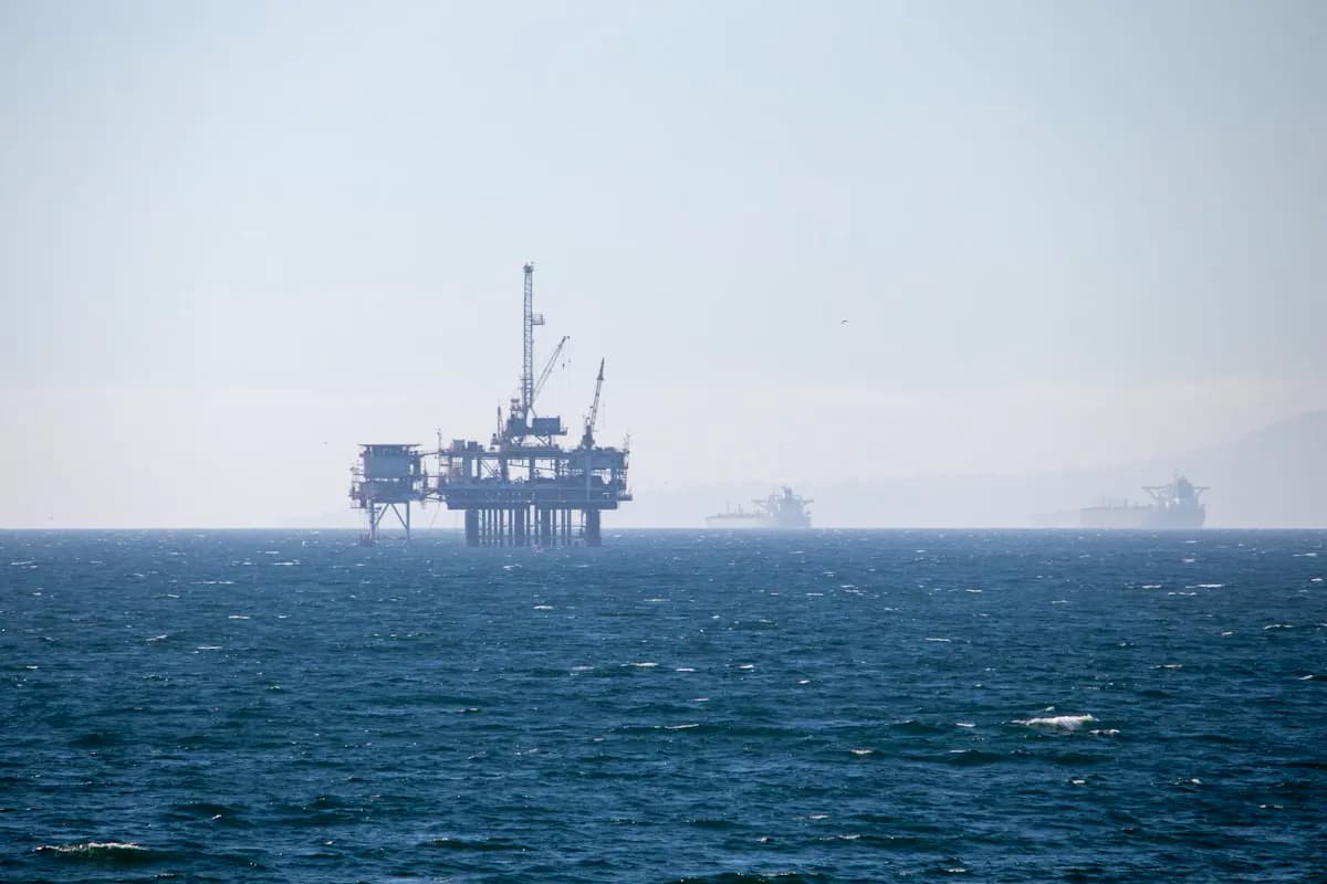 Offshore platform at sea