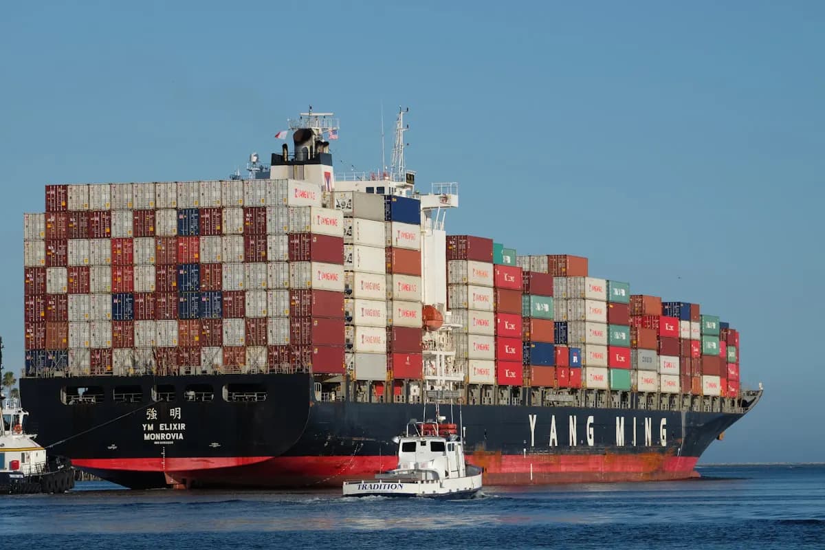 Container terminal on the North American west coast