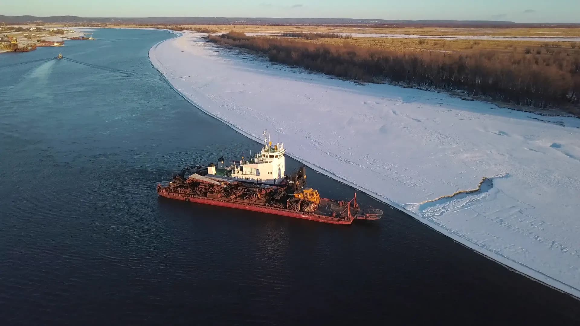 Cargo ship under way at sea, illustrating wind-assisted propulsion trials
