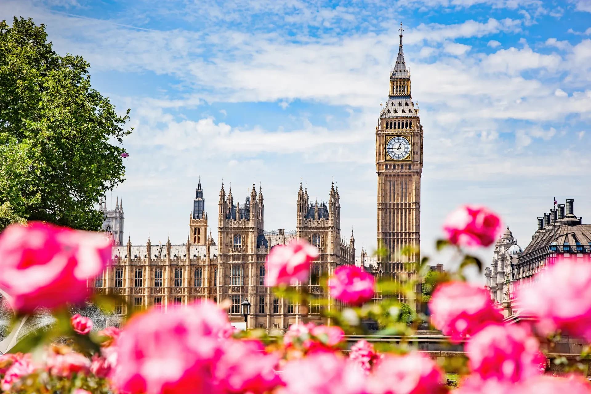 Big Ben and the Palace of Westminster in London