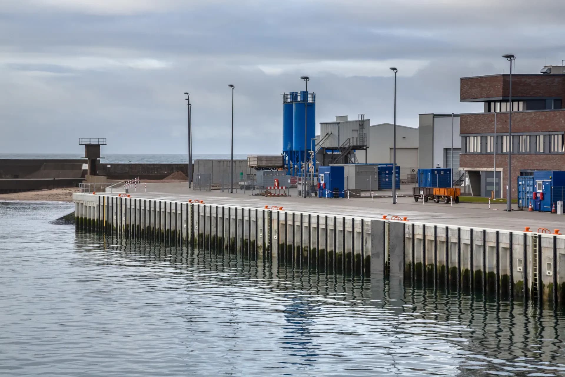 A small industrial harbour