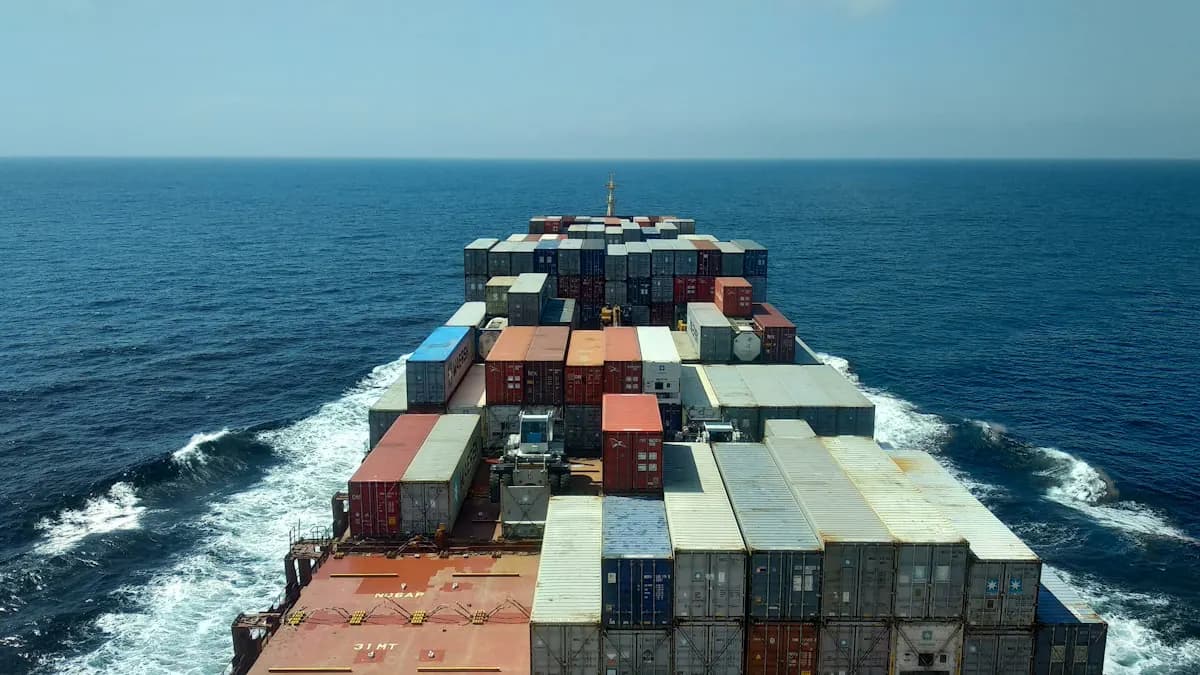 Large tanker at sea