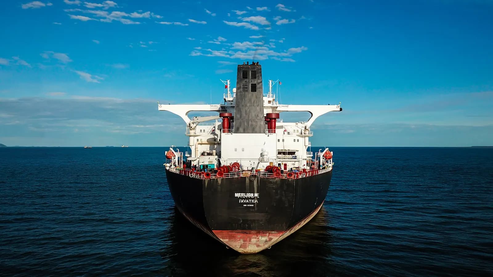 Chemical tanker under way at sea