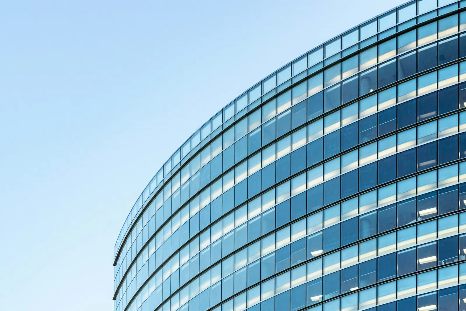 A modern glass-fronted office building