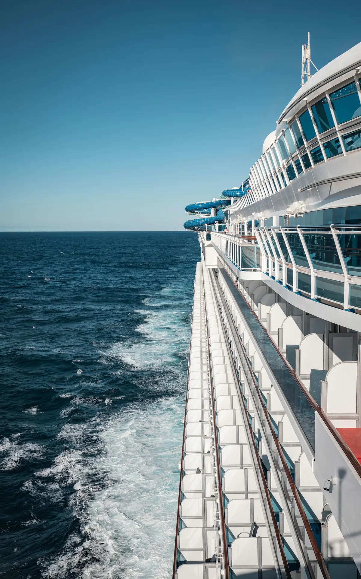 A cruise ship docked at an Italian port
