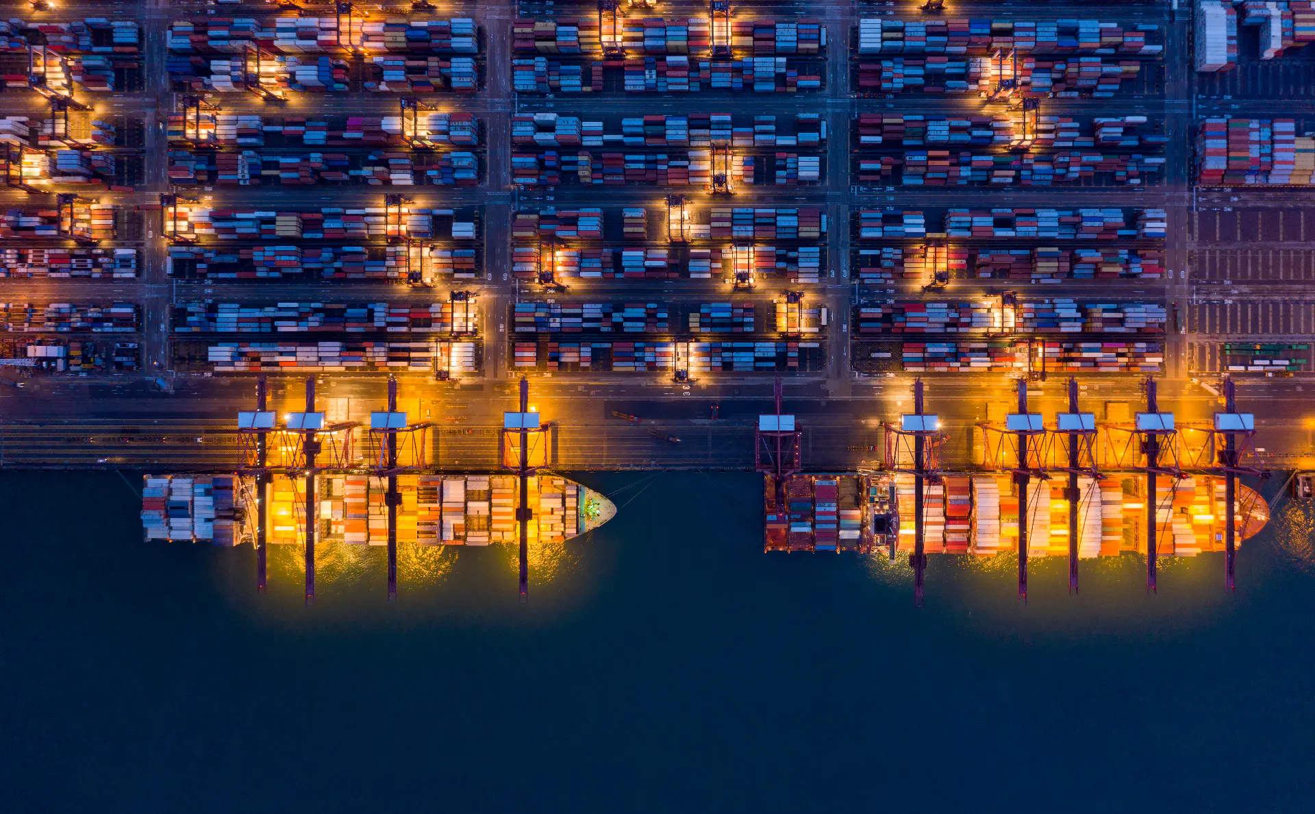 Container cargo ship in the export and import busi