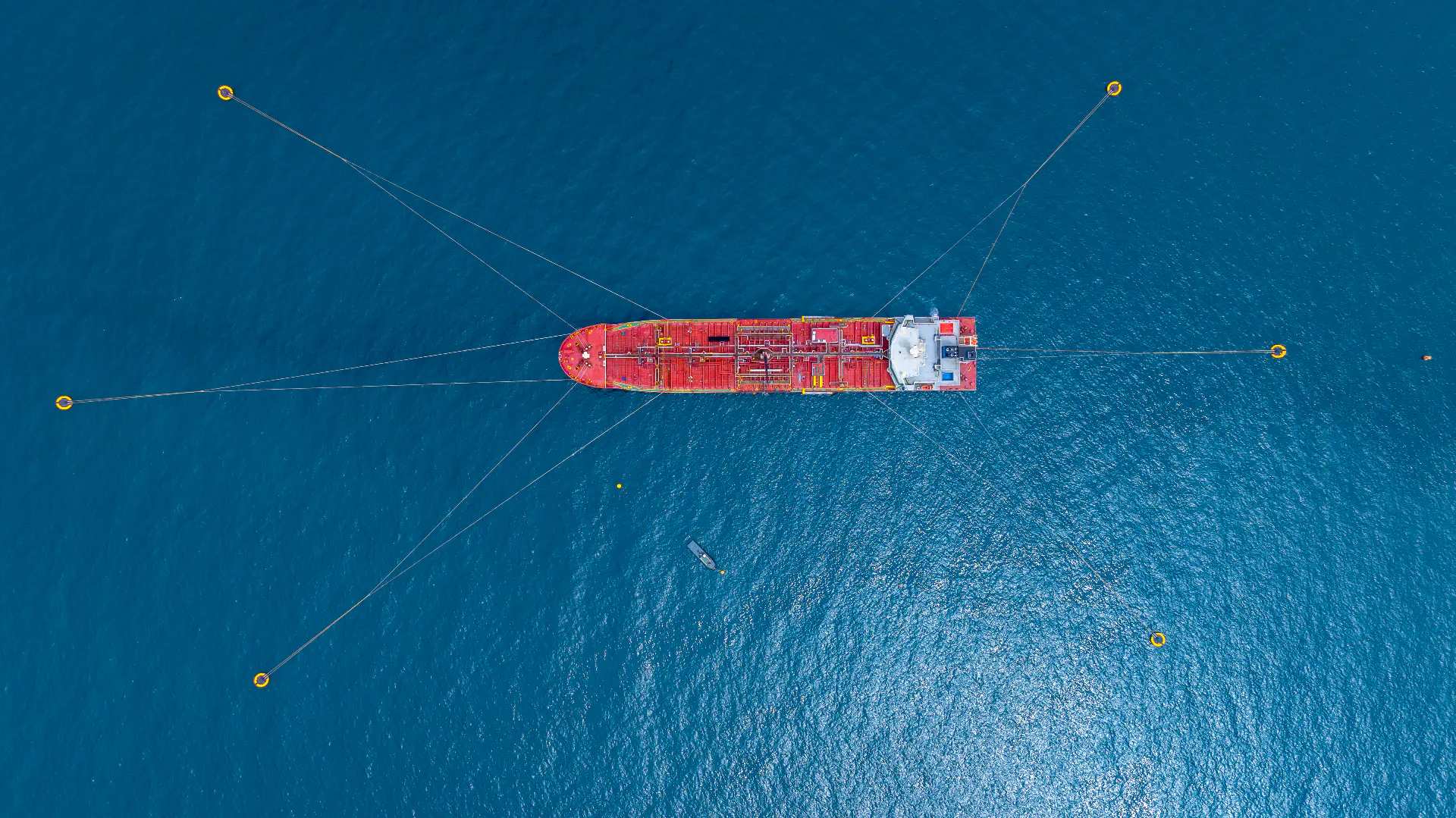 Product tanker loading at a refinery berth