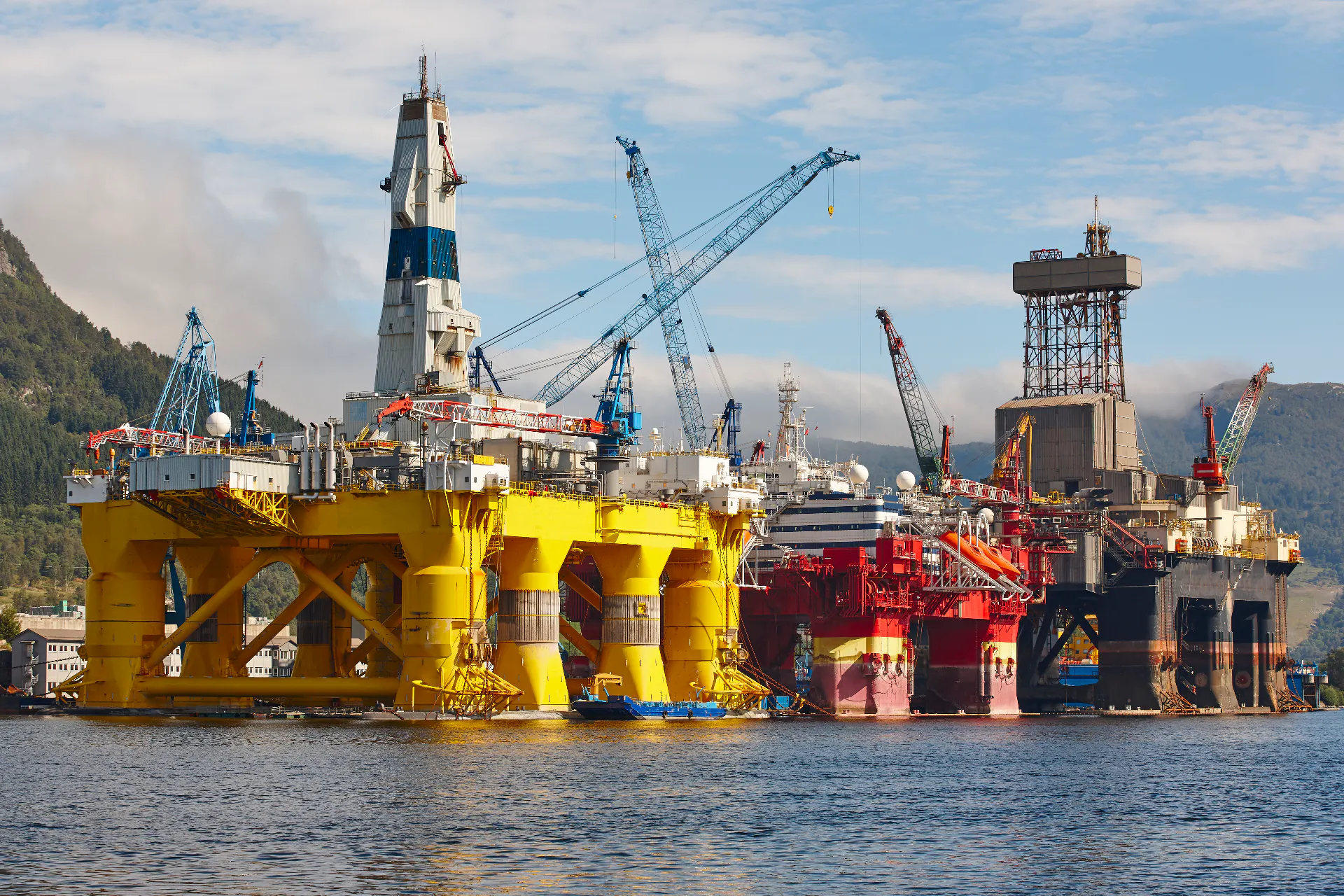 Oil and gas platform off the Norwegian coast