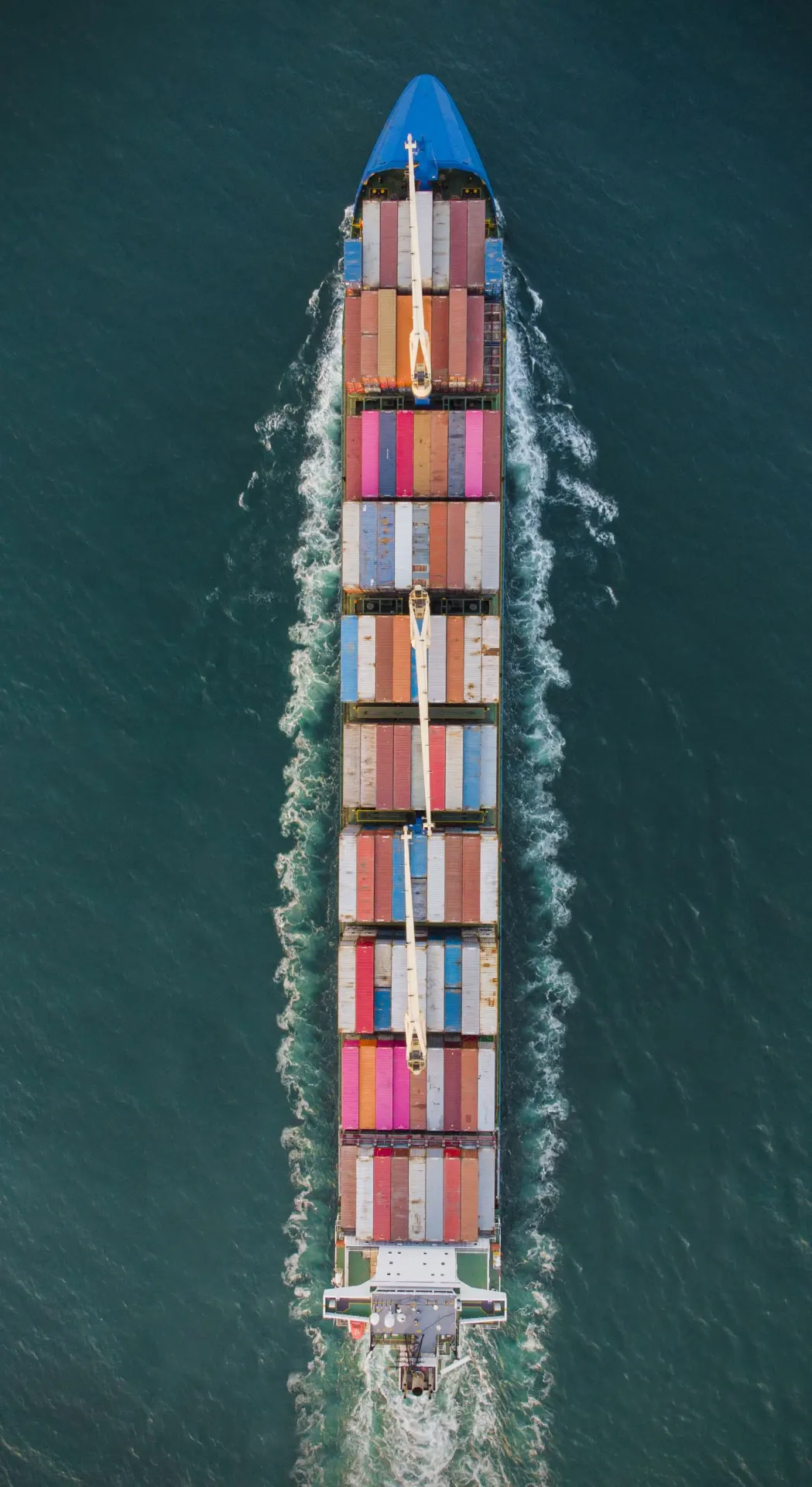 Container ship at sea