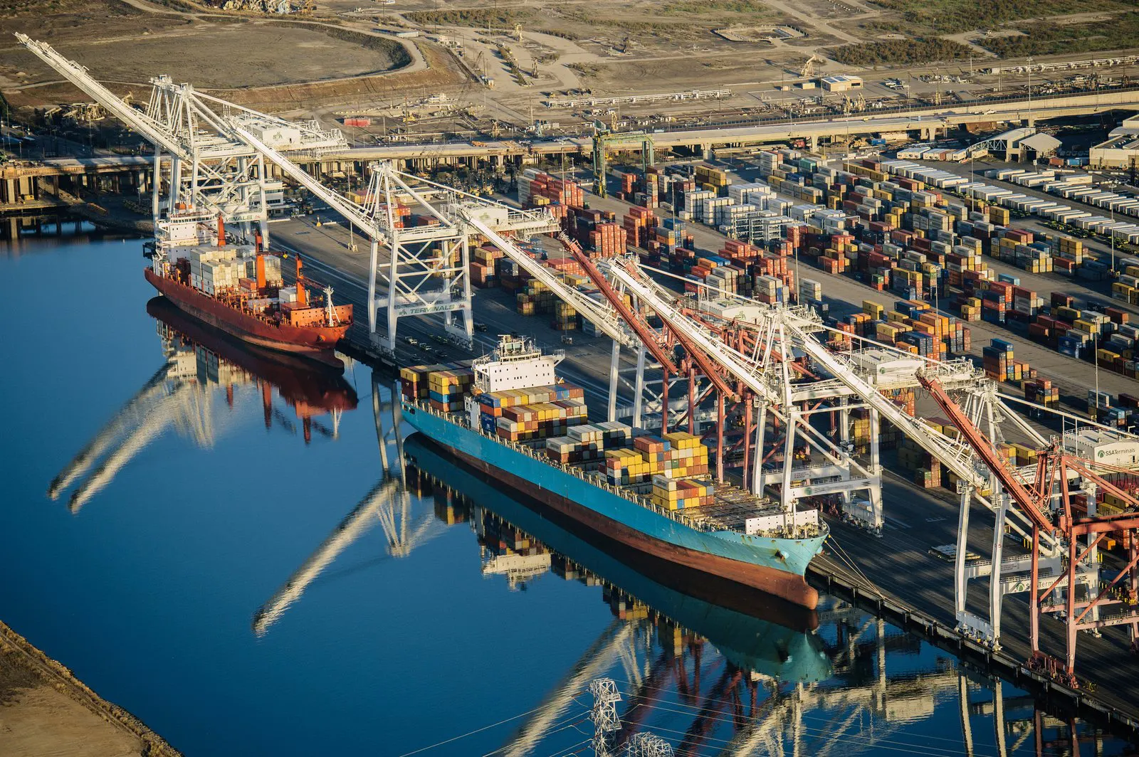 Container terminal at the Port of Los Angeles