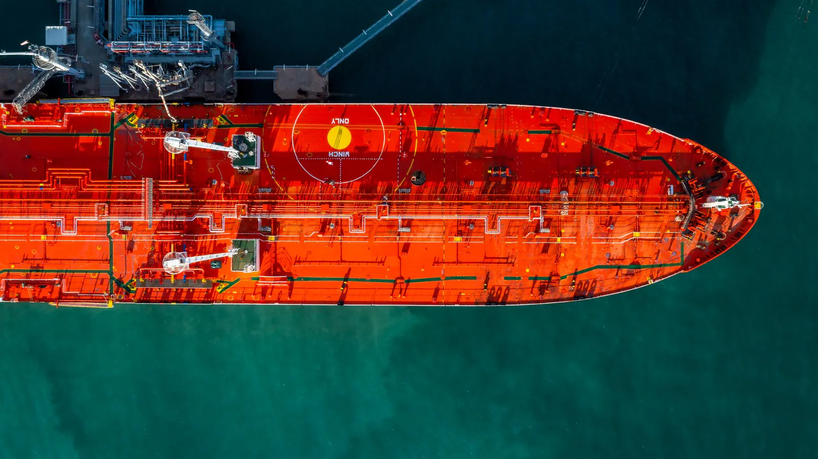 Offshore drilling installation seen across open water
