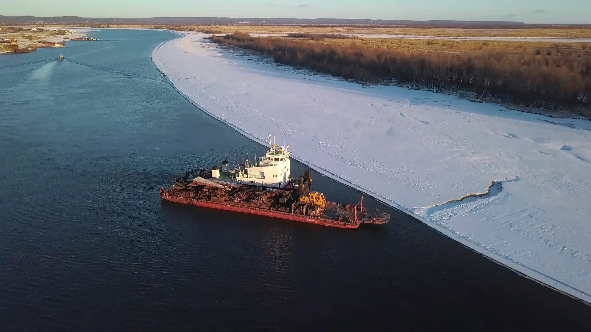 Cargo ship under way at sea, illustrating wind-assisted propulsion trials