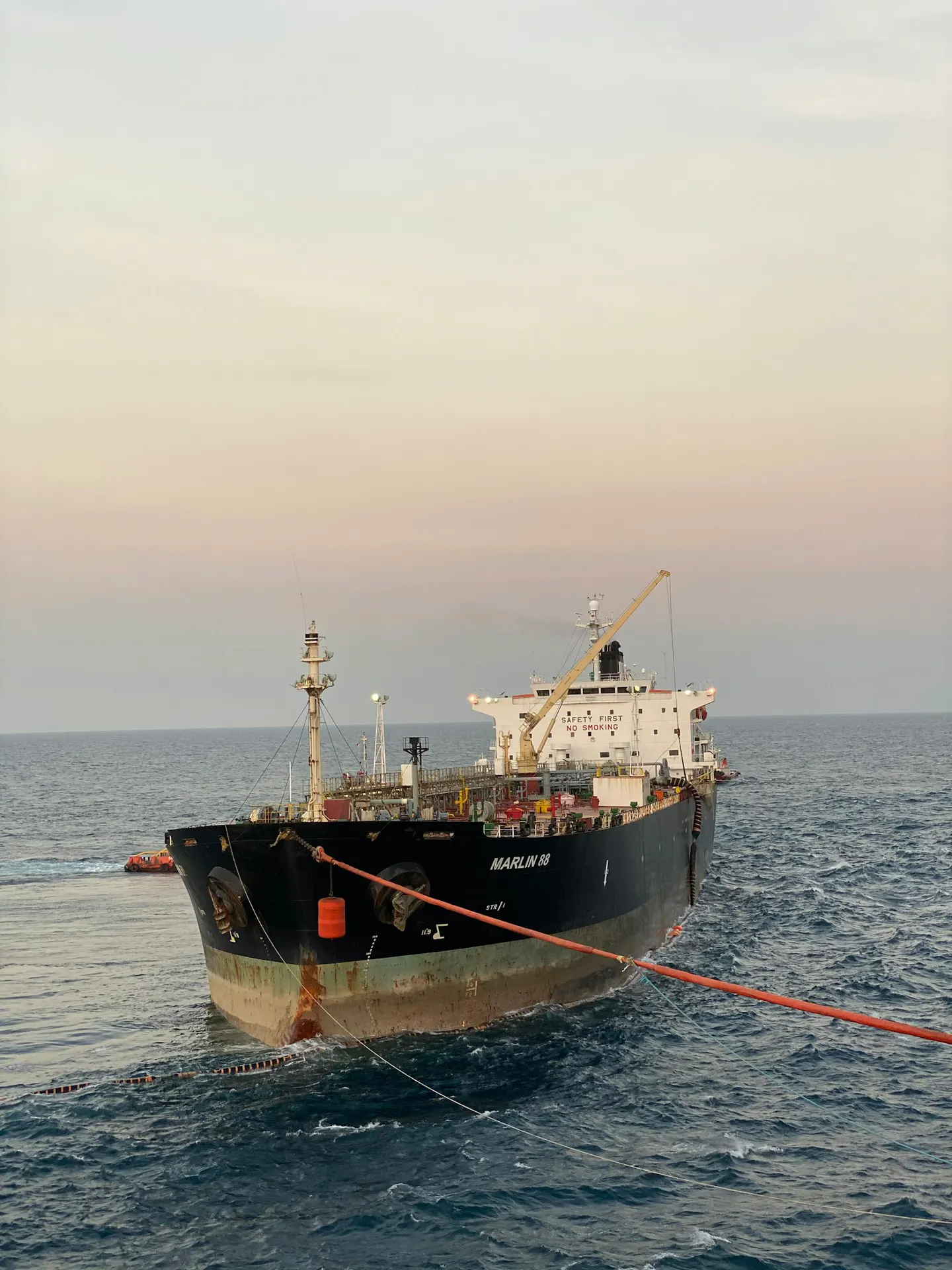 Oil tanker at sea