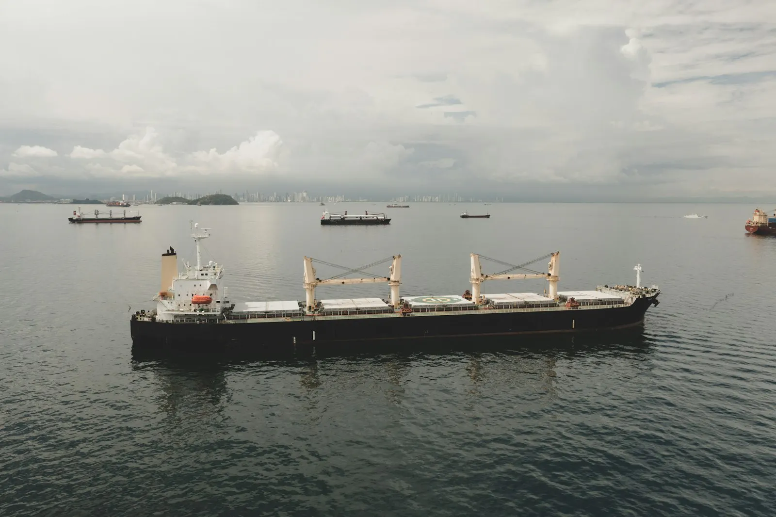 Merchant ship at sea