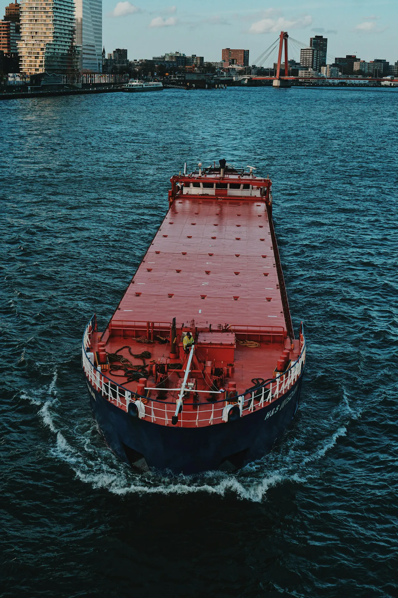 Product tanker at sea