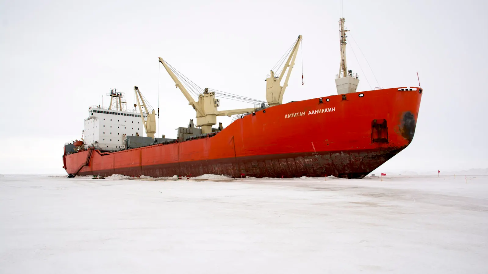 Workboat under way at sea