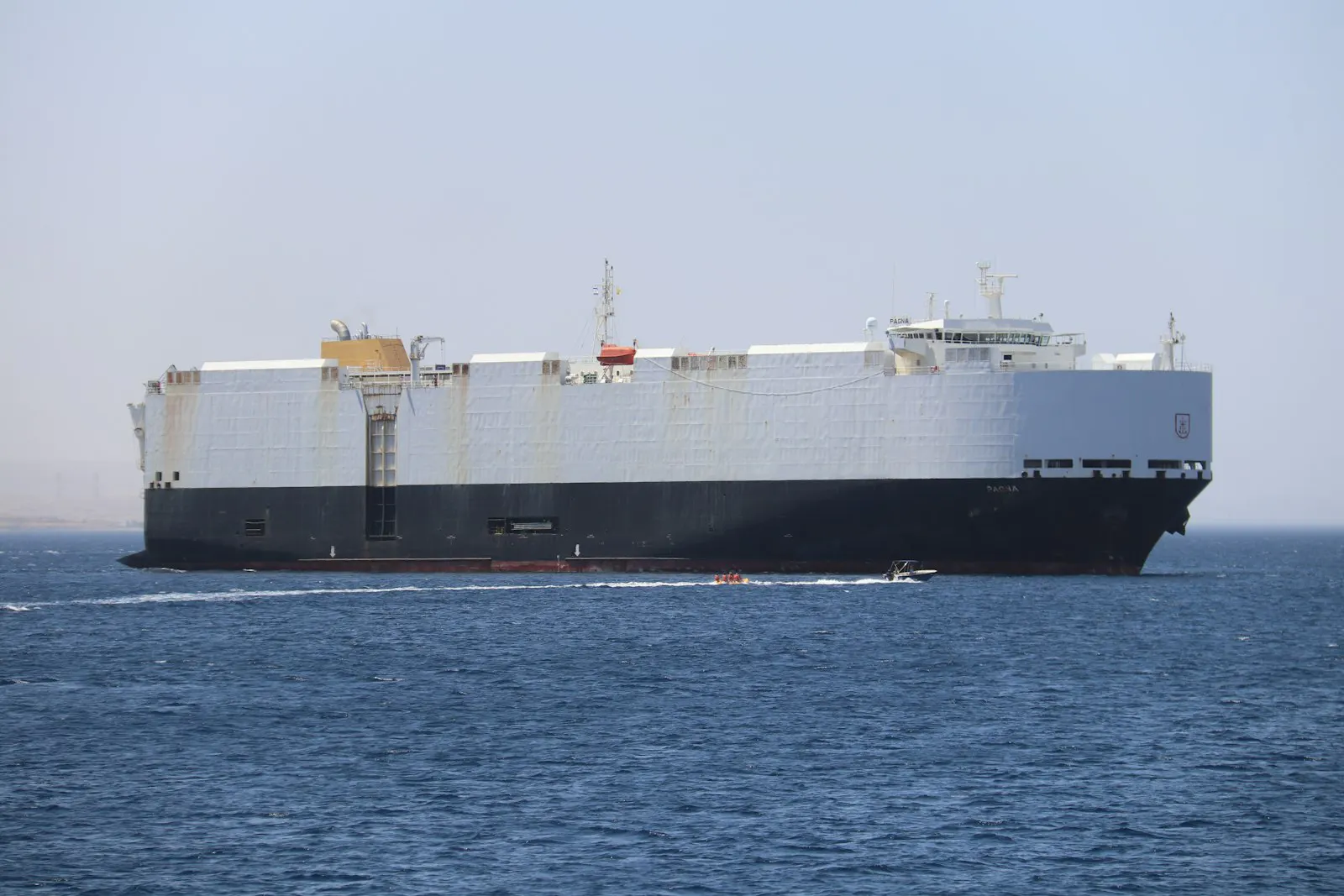 Vehicle carrier at a US port