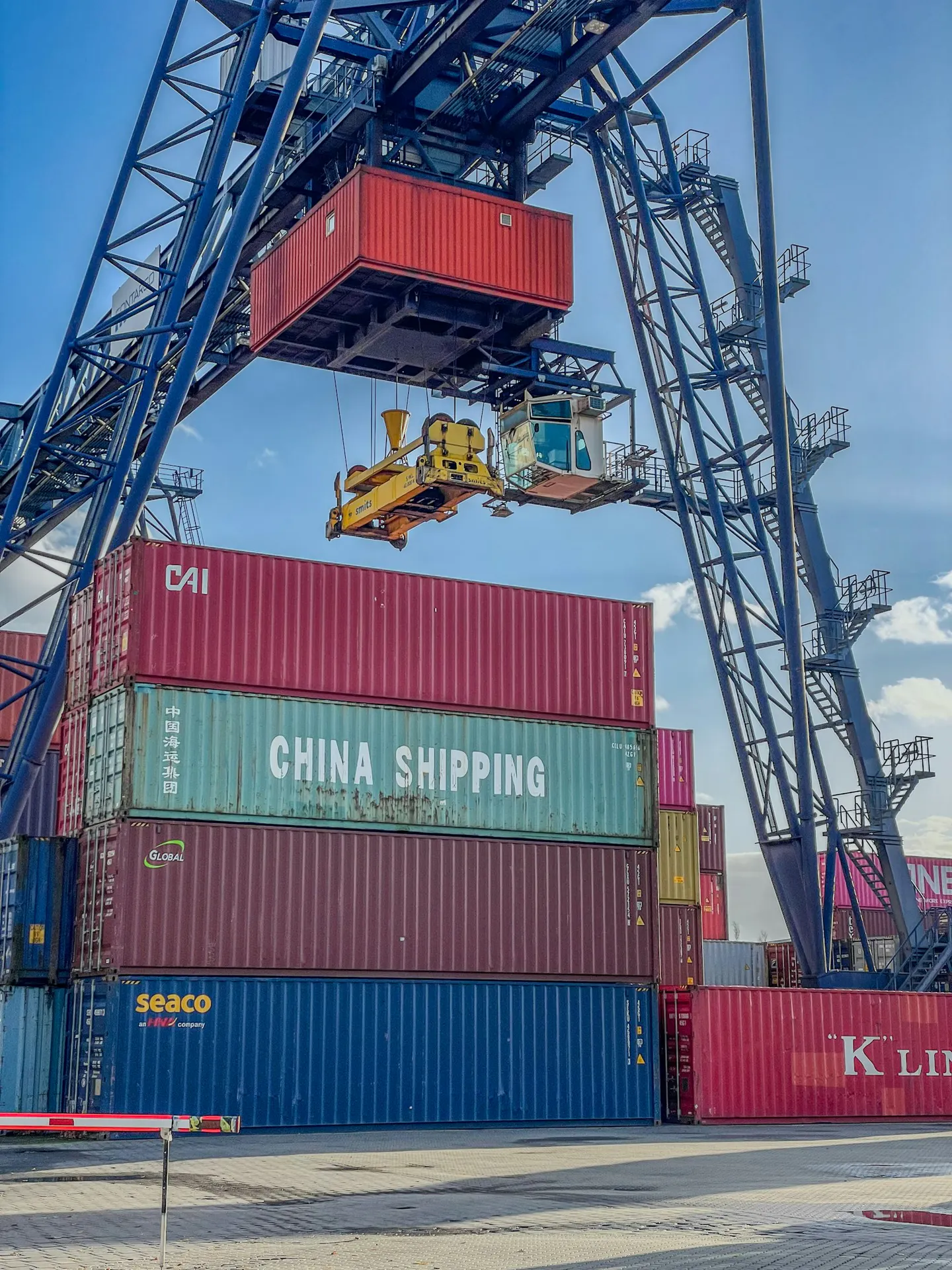 Container terminal at a port