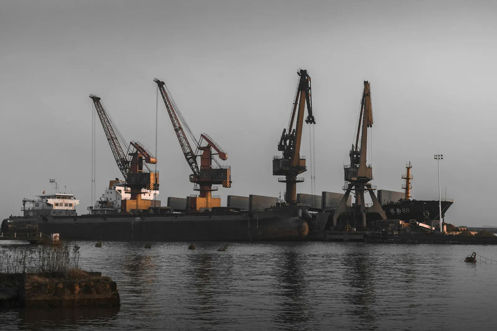Warship undergoing modernisation